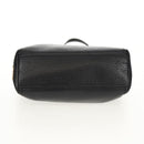 PRADA Gamaguchi Hand Bag Leather Black Gold Auth yk19666V-6