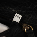 PRADA Gamaguchi Hand Bag Leather Black Gold Auth yk19666V-11