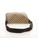 GUCCI GG Canvas Shoulder Bag Beige Silver 146236 Auth yk19669V-7