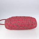 Miu Miu Matelasse Hand Bag Canvas 2way Red Gold Auth yk19675-5
