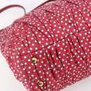 Miu Miu Matelasse Hand Bag Canvas 2way Red Gold Auth yk19675-17