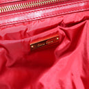 Miu Miu Matelasse Hand Bag Canvas 2way Red Gold Auth yk19675-19