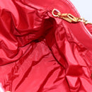 Miu Miu Matelasse Hand Bag Canvas 2way Red Gold Auth yk19675-21