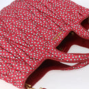 Miu Miu Matelasse Hand Bag Canvas 2way Red Gold Auth yk19675-6