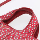 Miu Miu Matelasse Hand Bag Canvas 2way Red Gold Auth yk19675-8