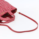 Miu Miu Matelasse Hand Bag Canvas 2way Red Gold Auth yk19675-9