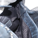 CHANEL Hobo Shoulder Bag Lamb Skin Black Silver CC Auth yk19676-19