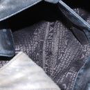 CHANEL Hobo Shoulder Bag Lamb Skin Black Silver CC Auth yk19676-11