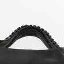 CHANEL Hobo Shoulder Bag Lamb Skin Black Silver CC Auth yk19676-8