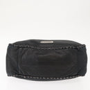 CHANEL Hobo Shoulder Bag Lamb Skin Black Silver CC Auth yk19676-5