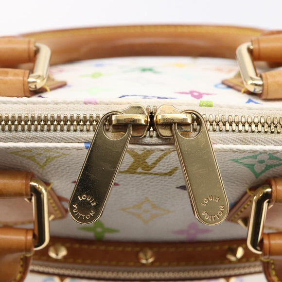 LOUIS VUITTON Monogram Multicolor Alma Hand Bag White M92647 LV Auth yk19689