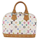 LOUIS VUITTON Monogram Multicolor Alma Hand Bag White M92647 LV Auth yk19689-2