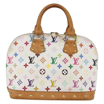 LOUIS VUITTON Monogram Multicolor Alma Hand Bag White M92647 LV Auth yk19689 - 0