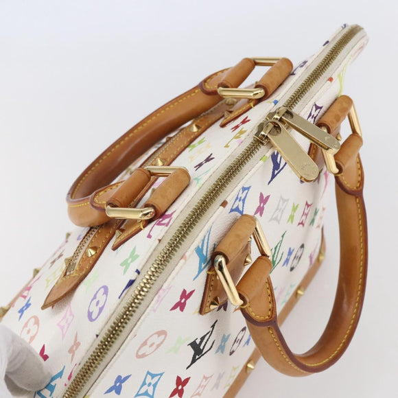 LOUIS VUITTON Monogram Multicolor Alma Hand Bag White M92647 LV Auth yk19689