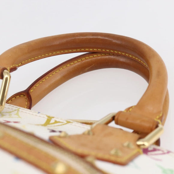 LOUIS VUITTON Monogram Multicolor Alma Hand Bag White M92647 LV Auth yk19689