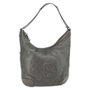 GUCCI Soho Chain Shoulder Bag Leather Silver tone 326706 Auth yk19690-1