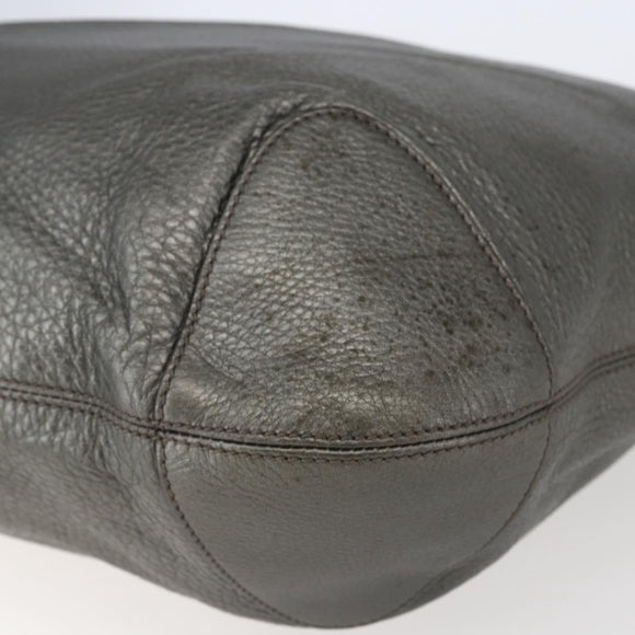 GUCCI Soho Chain Shoulder Bag Leather Silver tone 326706 Auth yk19690