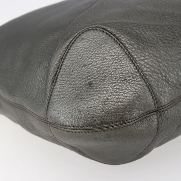 GUCCI Soho Chain Shoulder Bag Leather Silver tone 326706 Auth yk19690