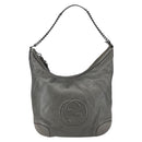 GUCCI Soho Chain Shoulder Bag Leather Silver tone 326706 Auth yk19690-13
