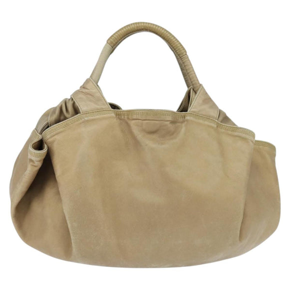 LOEWE Anagram Nappa Aire Hand Bag Leather Gold Tone Auth yk19696