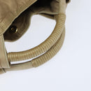 LOEWE Anagram Nappa Aire Hand Bag Leather Gold Tone Auth yk19696-7