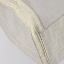 FENDI Zucca Mesh Boston Bag PVC White Silver Auth yk19697-16