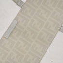 FENDI Zucca Mesh Boston Bag PVC White Silver Auth yk19697-11