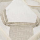 FENDI Zucca Mesh Boston Bag PVC White Silver Auth yk19697-18