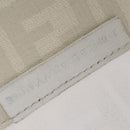 FENDI Zucca Mesh Boston Bag PVC White Silver Auth yk19697-12