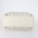 FENDI Zucca Mesh Boston Bag PVC White Silver Auth yk19697-5