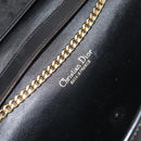 Christian Dior Chain Shoulder Bag Nylon Black Gold Auth yk19698-11