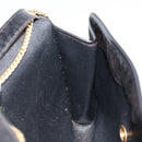 Christian Dior Chain Shoulder Bag Nylon Black Gold Auth yk19698-19