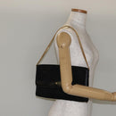 Christian Dior Chain Shoulder Bag Nylon Black Gold Auth yk19698-21