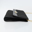 Christian Dior Chain Shoulder Bag Nylon Black Gold Auth yk19698-3