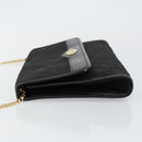Christian Dior Chain Shoulder Bag Nylon Black Gold Auth yk19698-4