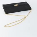 Christian Dior Chain Shoulder Bag Nylon Black Gold Auth yk19698-7
