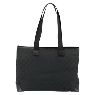 GUCCI GG Canvas Tote Bag Black Silver 34339 Auth yk19701 - 0