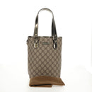 GUCCI GG Supreme Tote Bag PVC Leather Beige Silver 189897 Auth yk19708V-12
