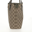 GUCCI GG Supreme Tote Bag PVC Leather Beige Silver 189897 Auth yk19708V-3