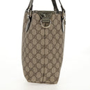 GUCCI GG Supreme Tote Bag PVC Leather Beige Silver 189897 Auth yk19708V-4