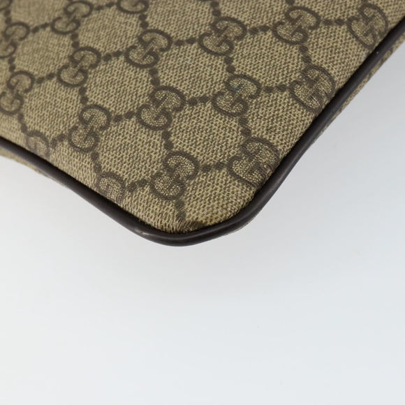 GUCCI GG Supreme Shoulder Bag PVC Beige Gold 201538 Auth yk19709