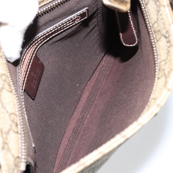 GUCCI GG Supreme Shoulder Bag PVC Beige Gold 201538 Auth yk19709