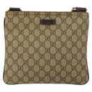 GUCCI GG Supreme Shoulder Bag PVC Beige Gold 201538 Auth yk19709-13