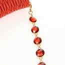 Miu Miu Matelasse Bijoux Shoulder Bag Leather Orange Gold Auth yk19711V-15