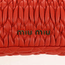 Miu Miu Matelasse Bijoux Shoulder Bag Leather Orange Gold Auth yk19711V-21