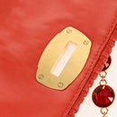 Miu Miu Matelasse Bijoux Shoulder Bag Leather Orange Gold Auth yk19711V-9