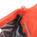 Miu Miu Matelasse Bijoux Shoulder Bag Leather Orange Gold Auth yk19711V-25