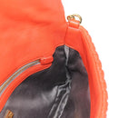 Miu Miu Matelasse Bijoux Shoulder Bag Leather Orange Gold Auth yk19711V-26