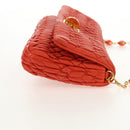 Miu Miu Matelasse Bijoux Shoulder Bag Leather Orange Gold Auth yk19711V-3