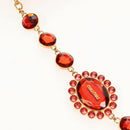 Miu Miu Matelasse Bijoux Shoulder Bag Leather Orange Gold Auth yk19711V-8